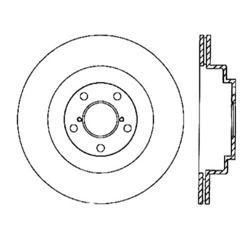 StopTech Power Slot 06-07 WRX / 05-08 LGT Rotor rainuré arrière droit