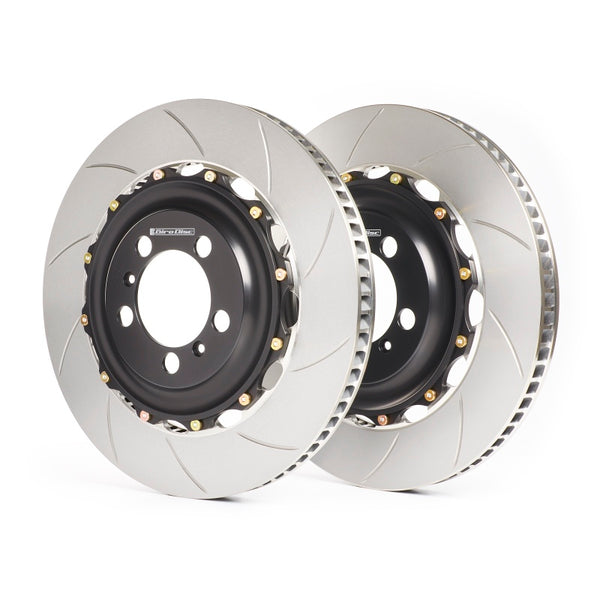 GiroDisc 2016+ Chevrolet Camaro ZL1 (6th Gen Incl 1LE Pkg Shorter Front Pad) Slotted Front Rotors