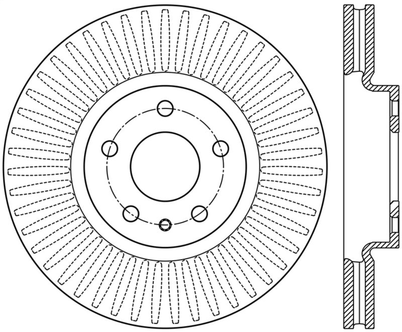 StopTech 13-16 Ford Fusion Disque de frein avant droit rainuré Premium