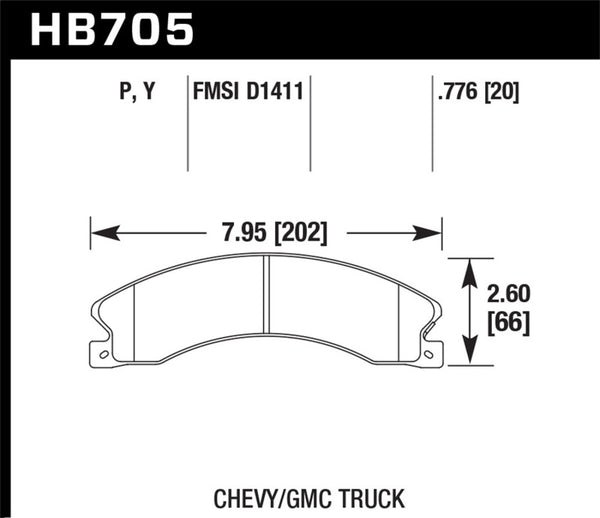 Hawk Chevy/GMC Express/Silverado/Savana/Sierra 15/25/35/4500 Plaquettes de frein arrière SuperDuty