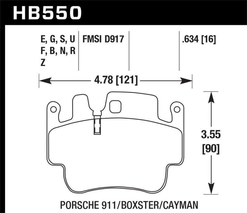 Hawk Porsche Plaquettes de frein avant HP+