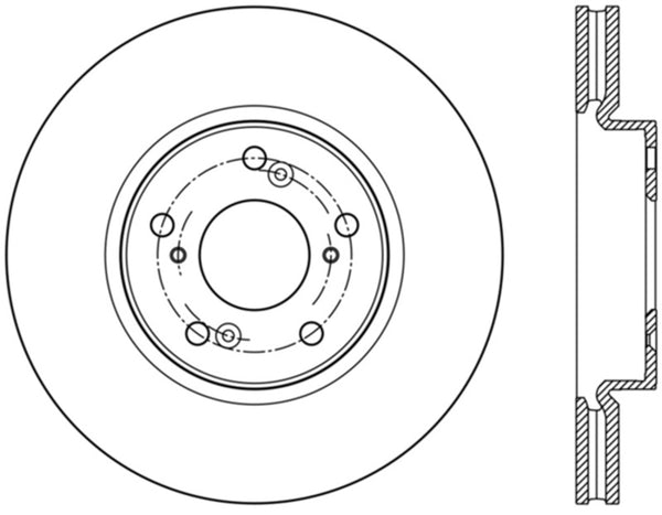 StopTech Rotor de frein sport rainuré 2014 Honda Accord V6 avant droit