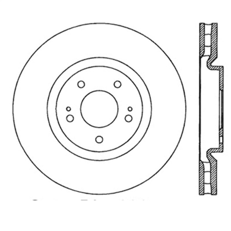 StopTech Power Slot 03-06 Evo 8 & 9 Rotor avant droit rainuré