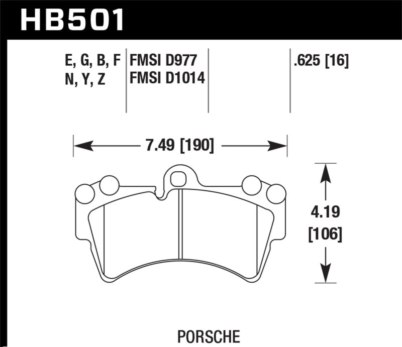 Hawk 03-10 Porsche Cayenne / 07-15 Audi Q7 Bleu 9012 Coussinets de course avant