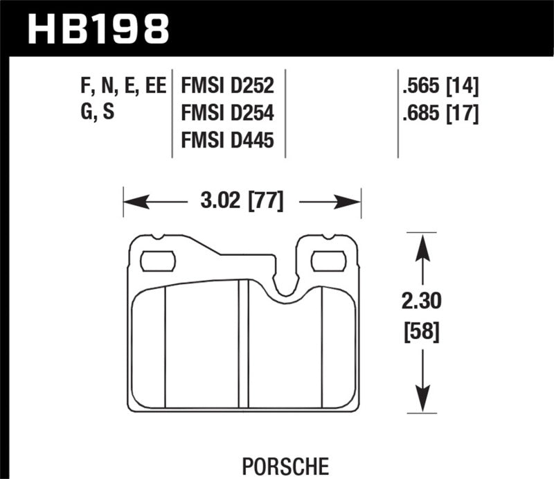 Hawk 77-88 Porsche 924 / 78-85 & 92-95 928 / 83-91 944 Bleu 9012 Plaquettes de frein arrière course