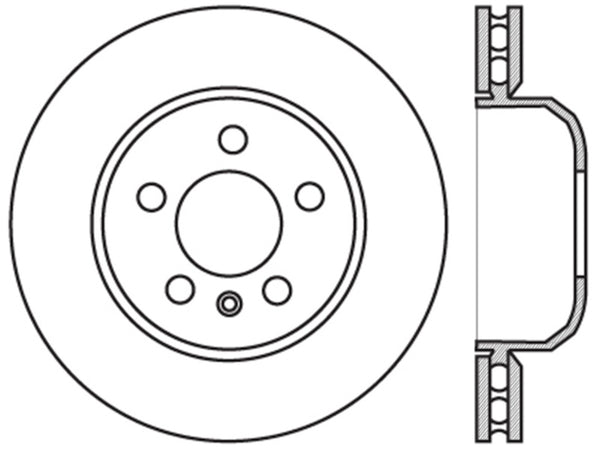 StopTech Sport rainuré 11-16 BMW 535i Rotor Arrière Droit