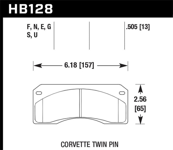 Hawk HB128F.505 HPS Street Brake Pads