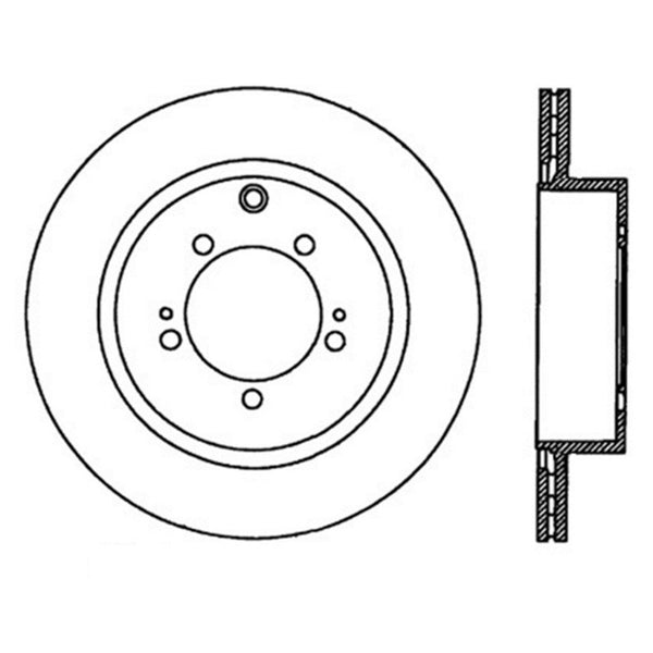 StopTech Power Slot 08-09 Evo 10 Rotor Arrière Gauche rainuré