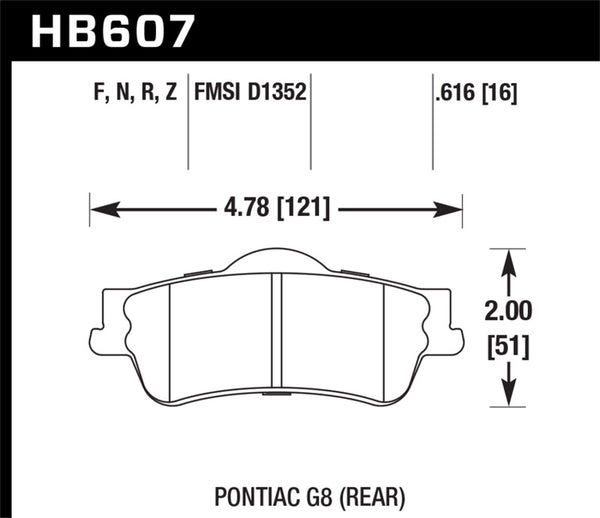 Hawk 13-15 Chevy Caprice Street 5.0 Plaquettes de frein arrière