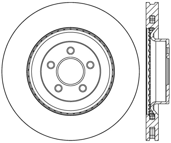 StopTech 2015 Ford Mustang GT avec freins Brembo Rotor de frein avant droit à fente