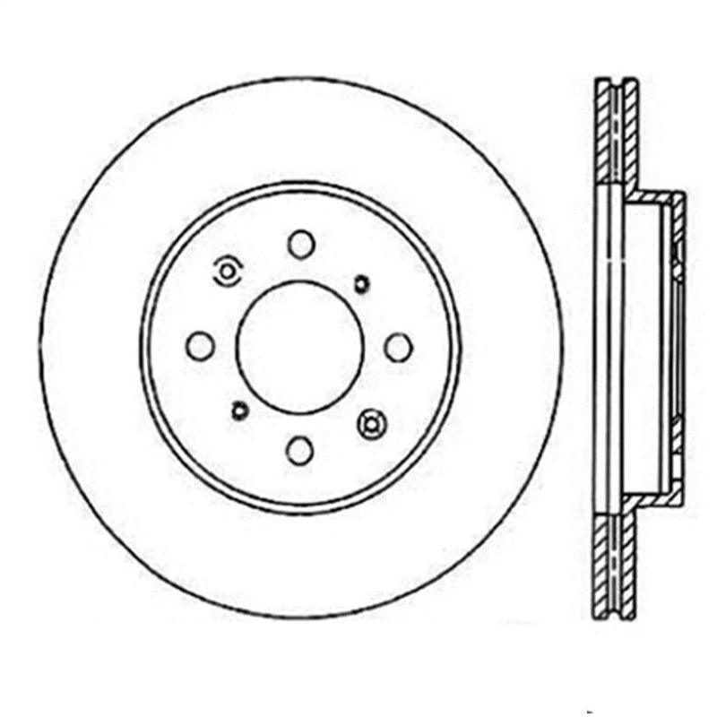 StopTech Power Slot 90-01 Integra (sauf Type R) /90-05 Civic EX/94-95 Civic SI wABS/99-03 Civic SI/