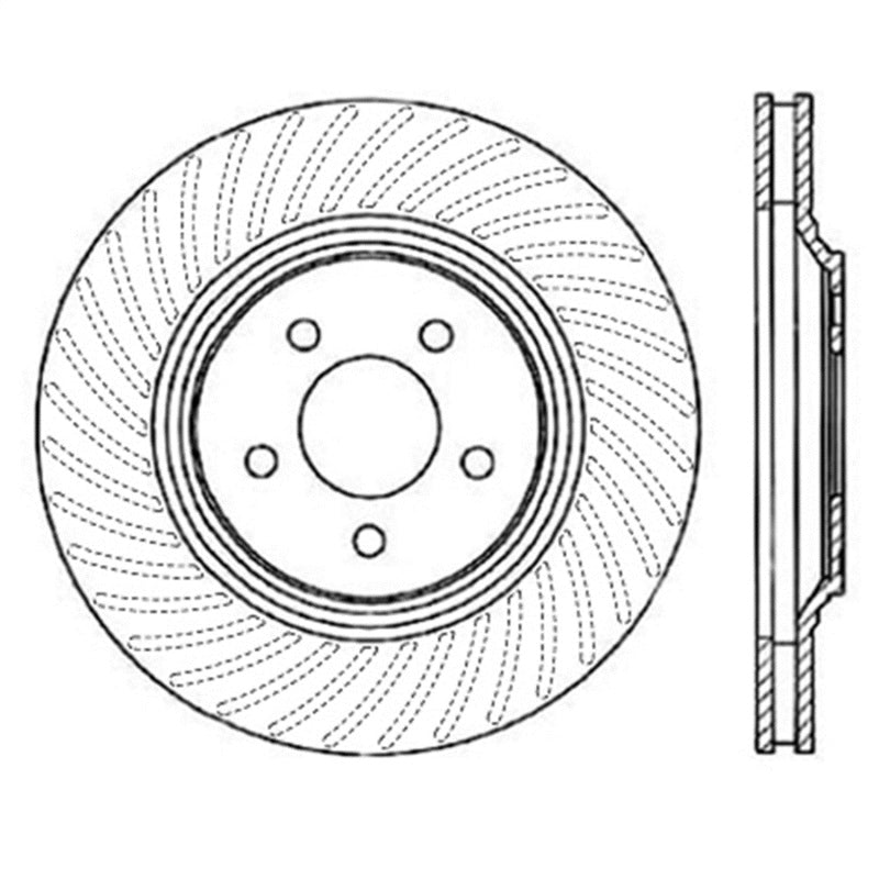 StopTech Power Slot 94-04 Ford Mustang Rotor rainuré avant gauche