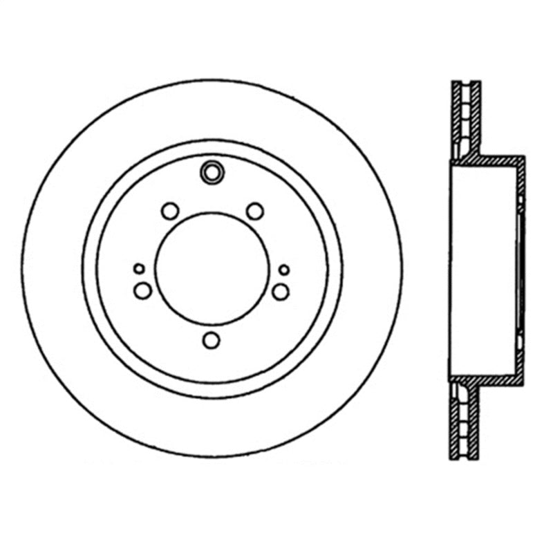 StopTech Power Slot 03-06 Evo 8 & 9 Rotor arrière droit rainuré