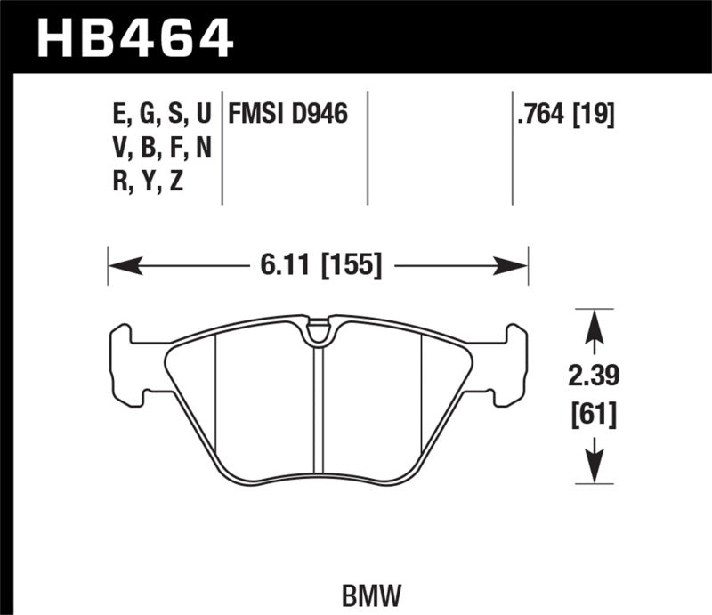 Hawk BMW 330Ci/330i/330Xi/M3/X3/Z4 DTC-70 Patins de course avant