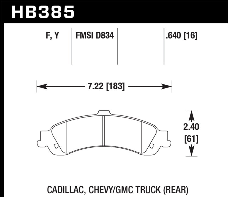 Hawk HB385F.640 HPS Street Brake Pads