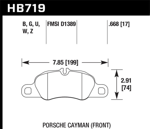 Plaquettes de frein avant Hawk 09-11 Porsche 911 Carrera / 13-16 Porsche Boxster DTC-30 Race