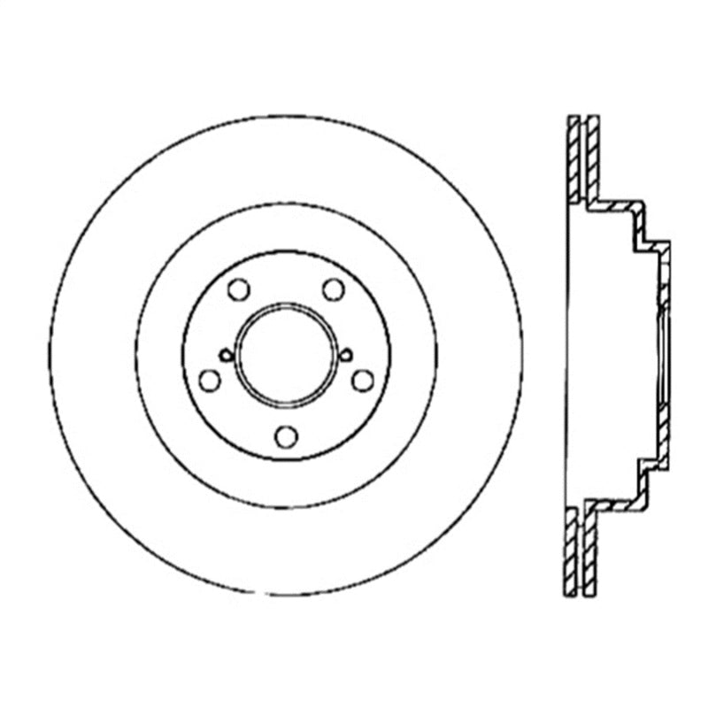 StopTech Power Slot 06-07 WRX / 05-08 LGT Rotor arrière gauche à fente