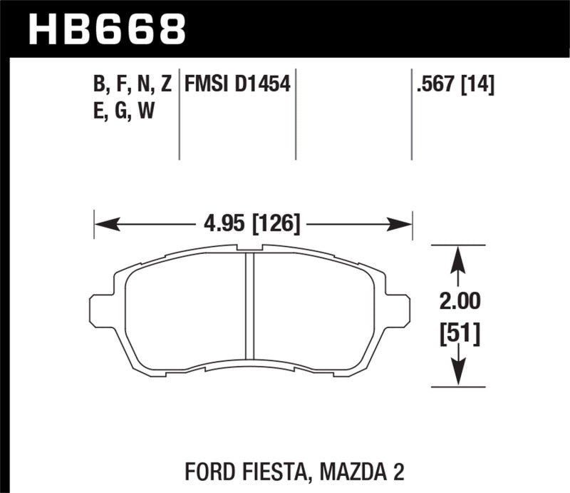 Hawk 11 Ford Fiesta S/SE/SL Bleu 9012 Plaquettes de frein avant course