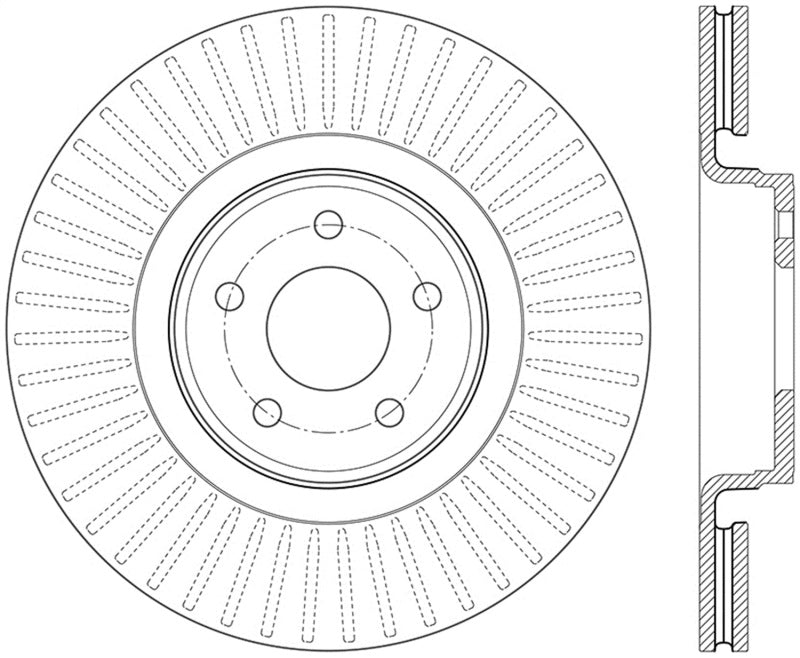 StopTech 14.5+ Ford Focus ST Rotor de performance rainuré avant droit