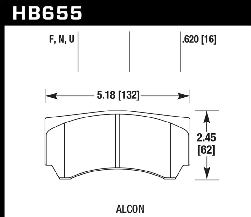 Hawk HB655F.620 Alcon Street HPS Brake Pads