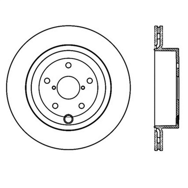 StopTech Power Slot 08-10 Subaru Impreza STi Rotor rainuré arrière droit