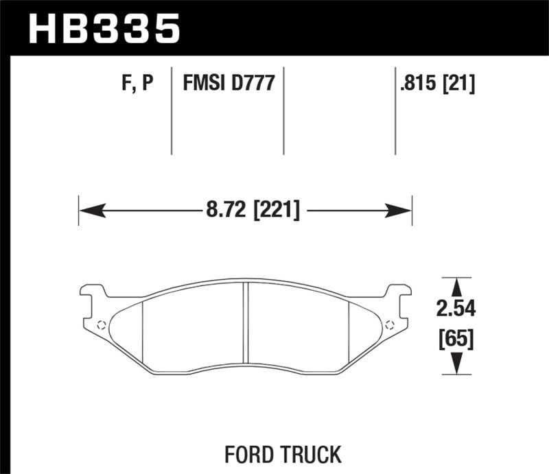 Hawk 99-04 Ford F-450 / 98-04 F53 / 01-04 F-550 Street Plaquettes de frein avant et arrière