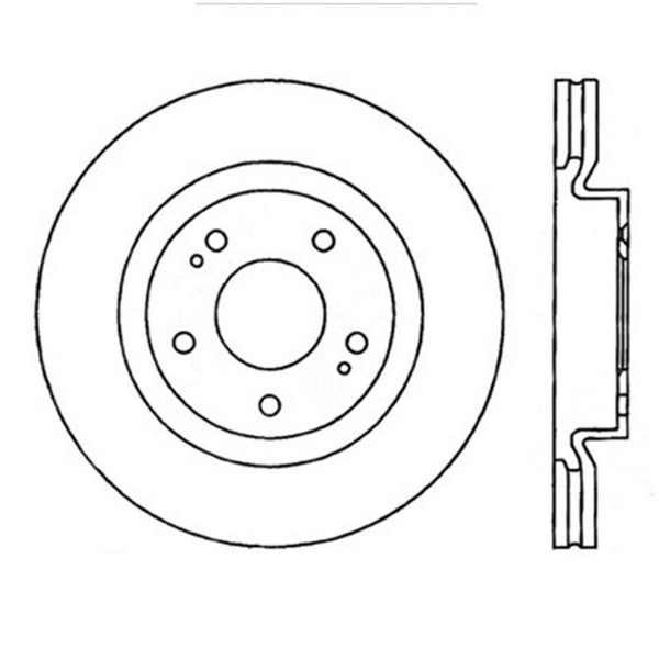 StopTech Power Slot 08-09 Evo 10 Rotor avant gauche rainuré