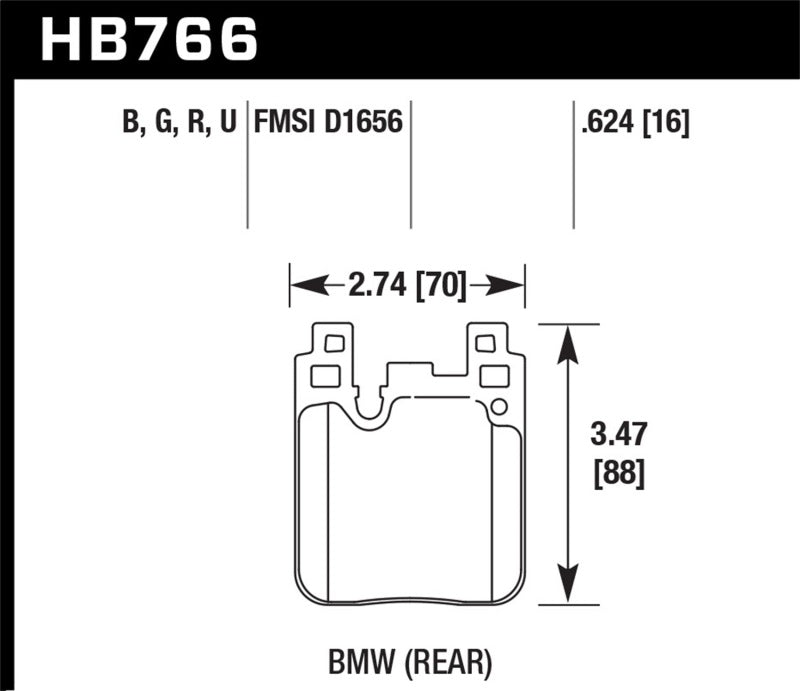 Plaquettes de frein arrière Hawk BMW DTC-60 Race