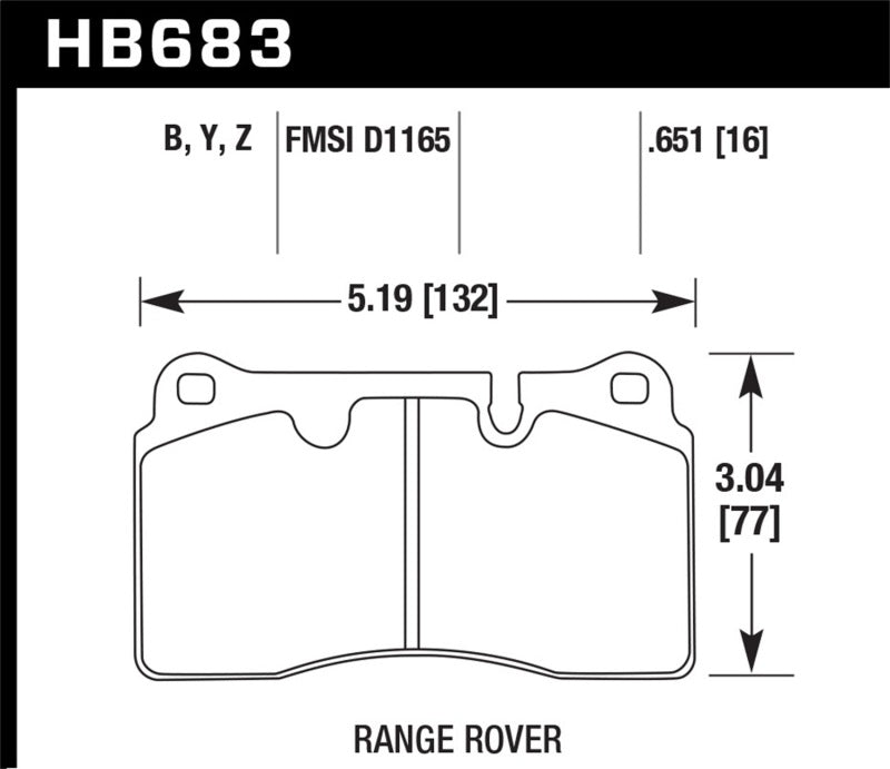 Hawk 06-09 Land Rover Range Rover/Range Rover Sport HPS 5.0 Plaquettes de frein avant