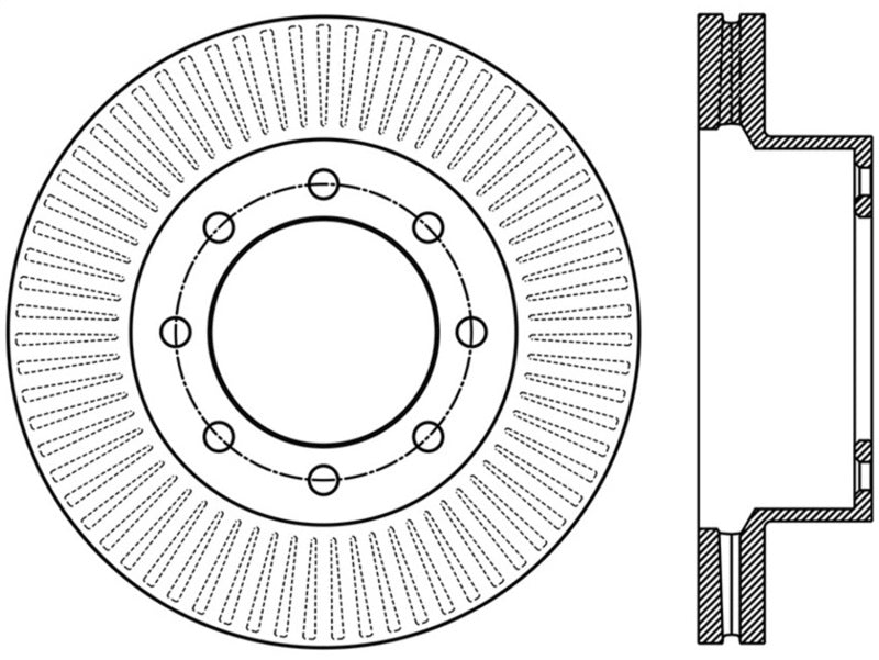 StopTech Power Slot 12-15 Ford F-250/F-350 Rotor rainuré avant droit