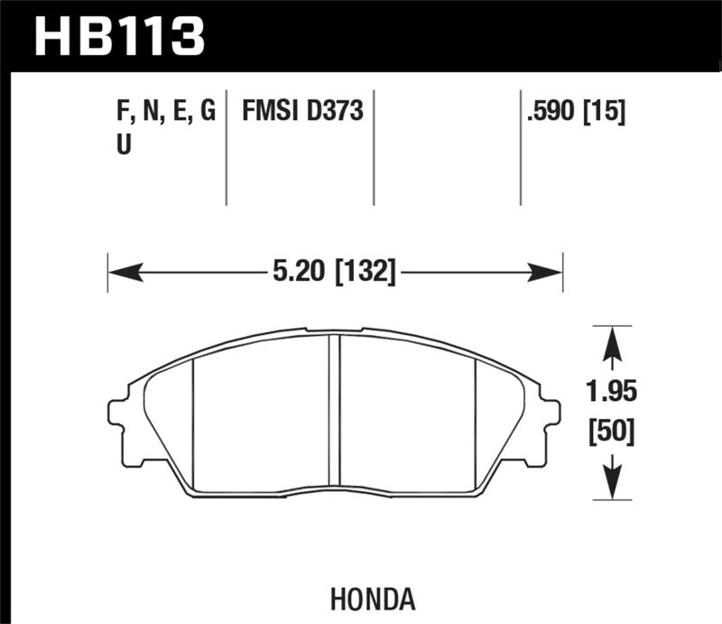 Hawk 88-91 Honda Civic RT 4WD DTC-70 Plaquettes de frein avant de course