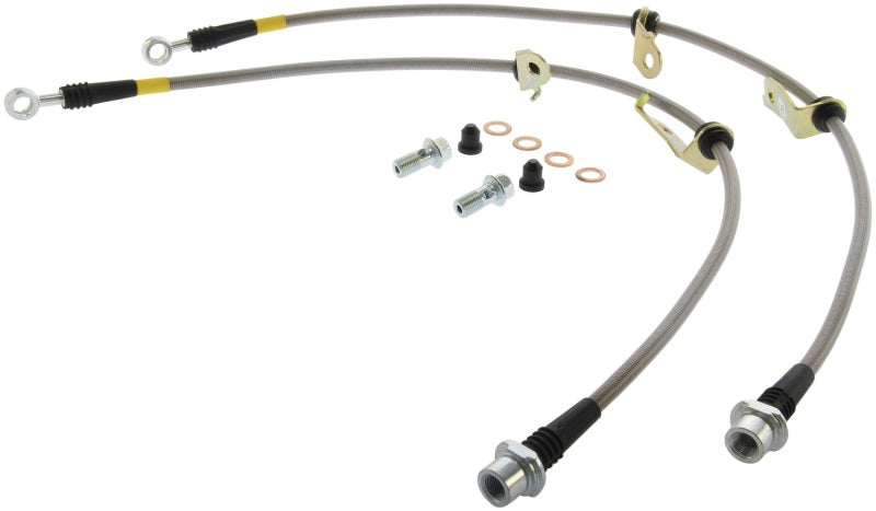 StopTech 06-17 Lexus HS250h / Toyota RAV4 Conduites de frein avant en acier inoxydable