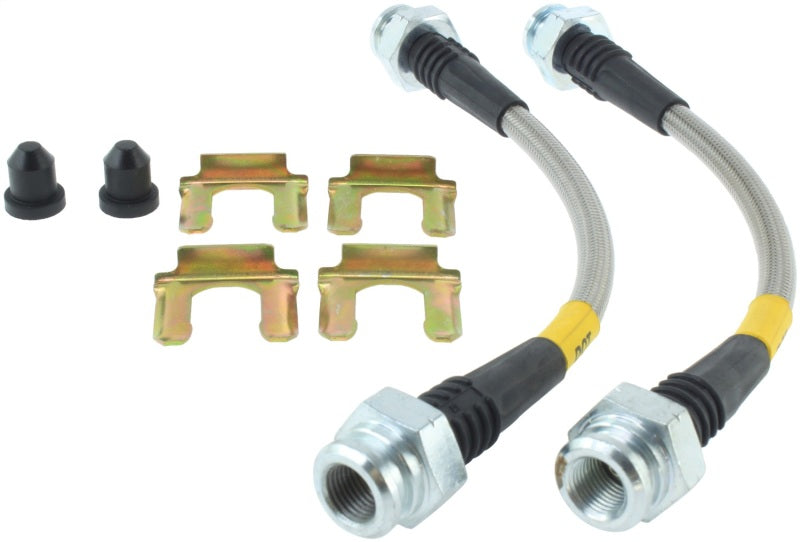 StopTech 2/89-96 Nissan 300ZX (Exc Turbo)/6/89-96 300ZX Turbo Conduites de frein arrière BBK en acier inoxydable