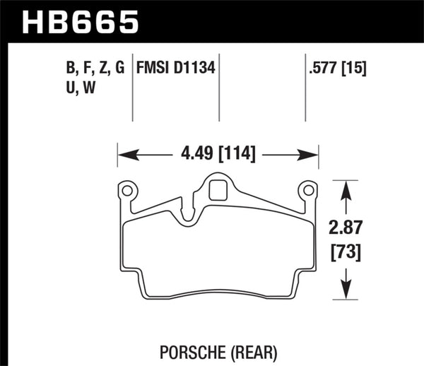 Plaquettes de frein arrière Hawk 05-16 Porsche Boxster / 07-14 Porsche Cayman DTC-70 Race