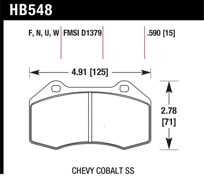 Hawk HB548F.510 Renault Clio / Cobalt SS HPS Street Front Brake Pads