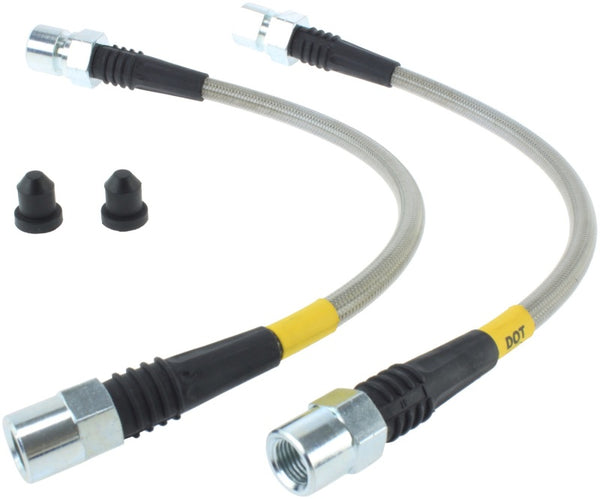 StopTech 89-94 Porsche 911 Conduites de frein arrière en acier inoxydable