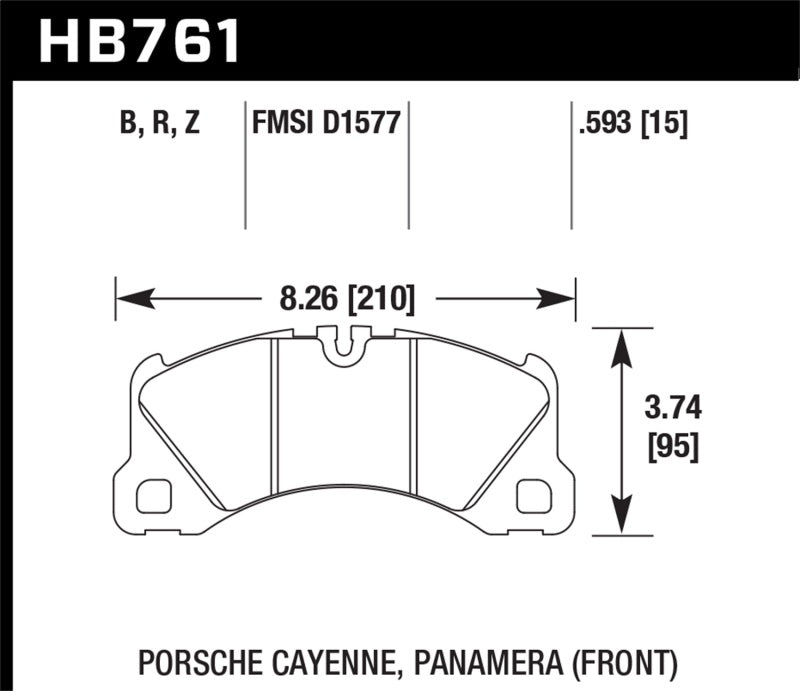 Plaquettes de frein avant Hawk 10-13 Porsche Panamera / 15-17 Porsche Macan Turbo HPS 5.0