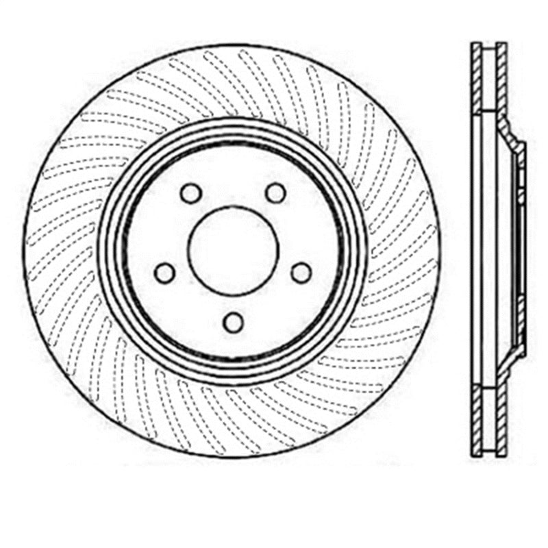 StopTech Power Slot 94-04 Ford Mustang Rotor rainuré avant droit