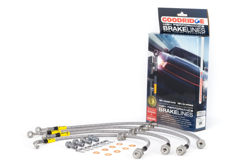 Goodridge 12-13 Honda Civic (Si Models) / 13 Acura ILX 2.4L Lrg Disc SS Brake Lines