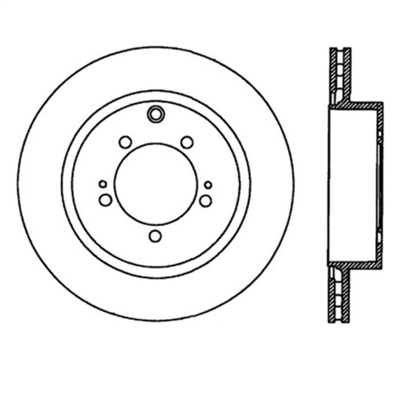 StopTech Power Slot 03-06 Evo 8 & 9 Rotor arrière gauche rainuré