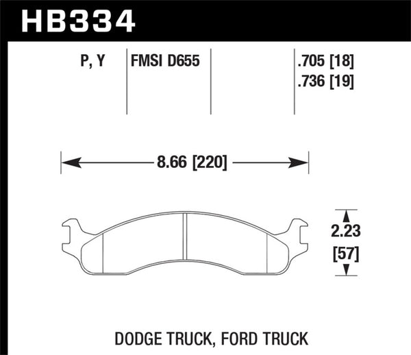 Plaquettes de frein avant Hawk 99 Ford E-250 Super Duty