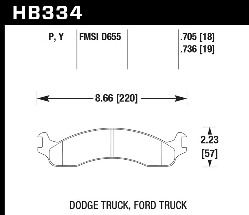 Plaquettes de frein avant Hawk 99 Ford E-250 Super Duty