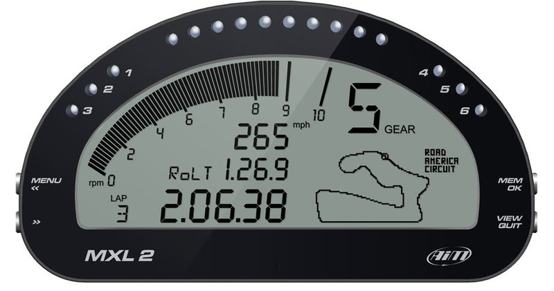 AiM MXL2 LCD Racing Dash Logger (Enregistreur de bord)