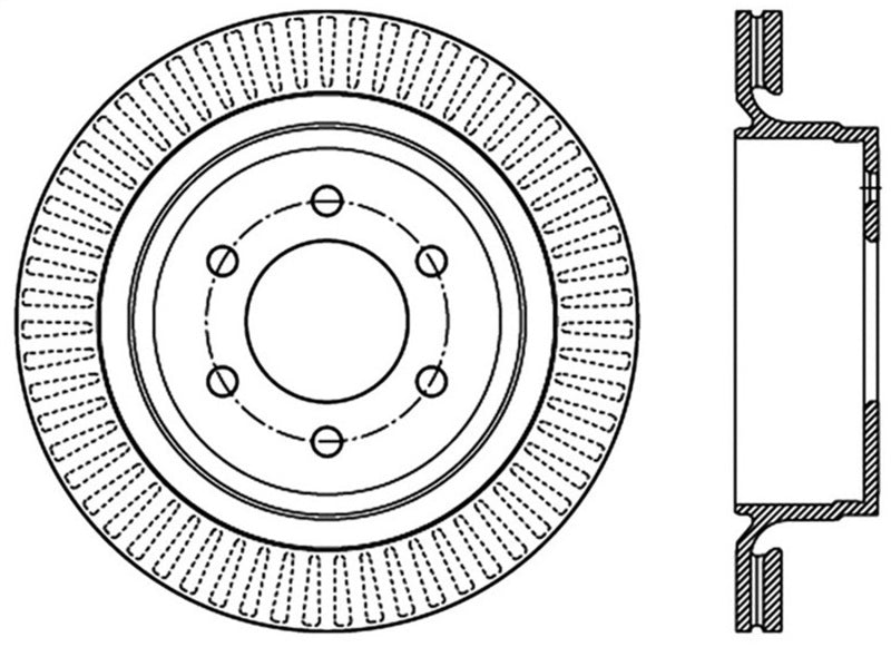 StopTech 12-19 Ford F-150 (w/Manual Parking Brake) Slotted Sport Brake Rotor