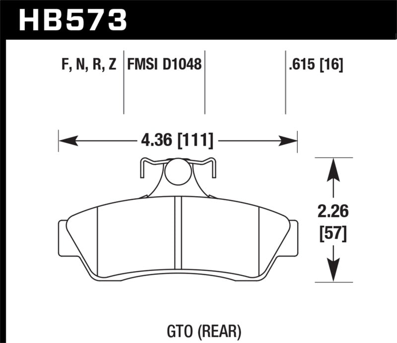 Hawk HB573N.615 HP+ Street Brake Pads