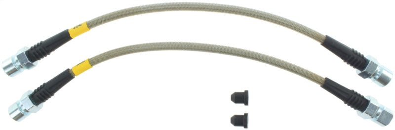 StopTech 89-98 Porsche 911 Conduites de frein avant en acier inoxydable