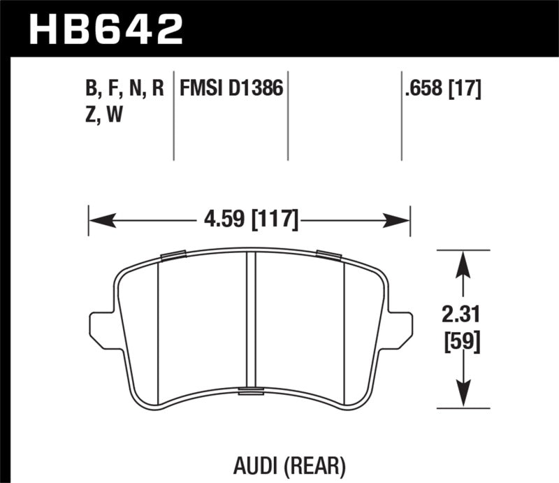 Hawk Plaquettes de frein arrière pour Audi A4 HPS 5.0 2009-2014