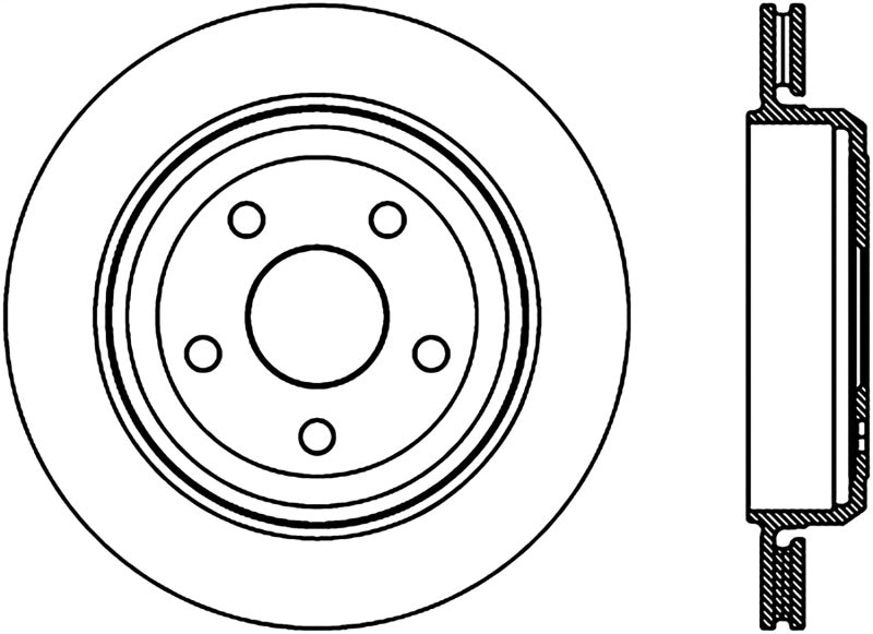 StopTech Rotor de frein sport rainuré 11-17 Jeep Grand Cherokee (sauf SRT8)