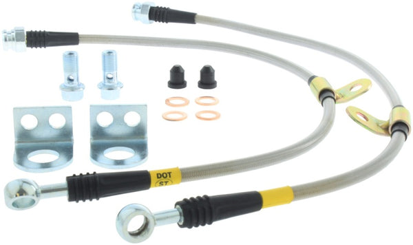 StopTech 14-15 Ford Fiesta ST Conduites de frein avant BBK en acier inoxydable