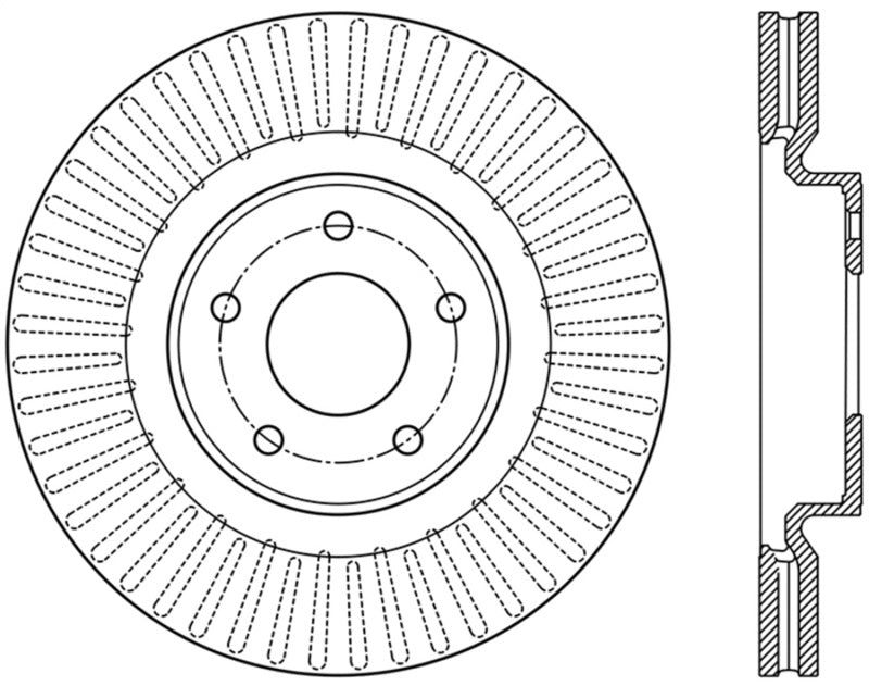 StopTech 13-15 Nissan Pathfinder Rotor avant gauche rainuré